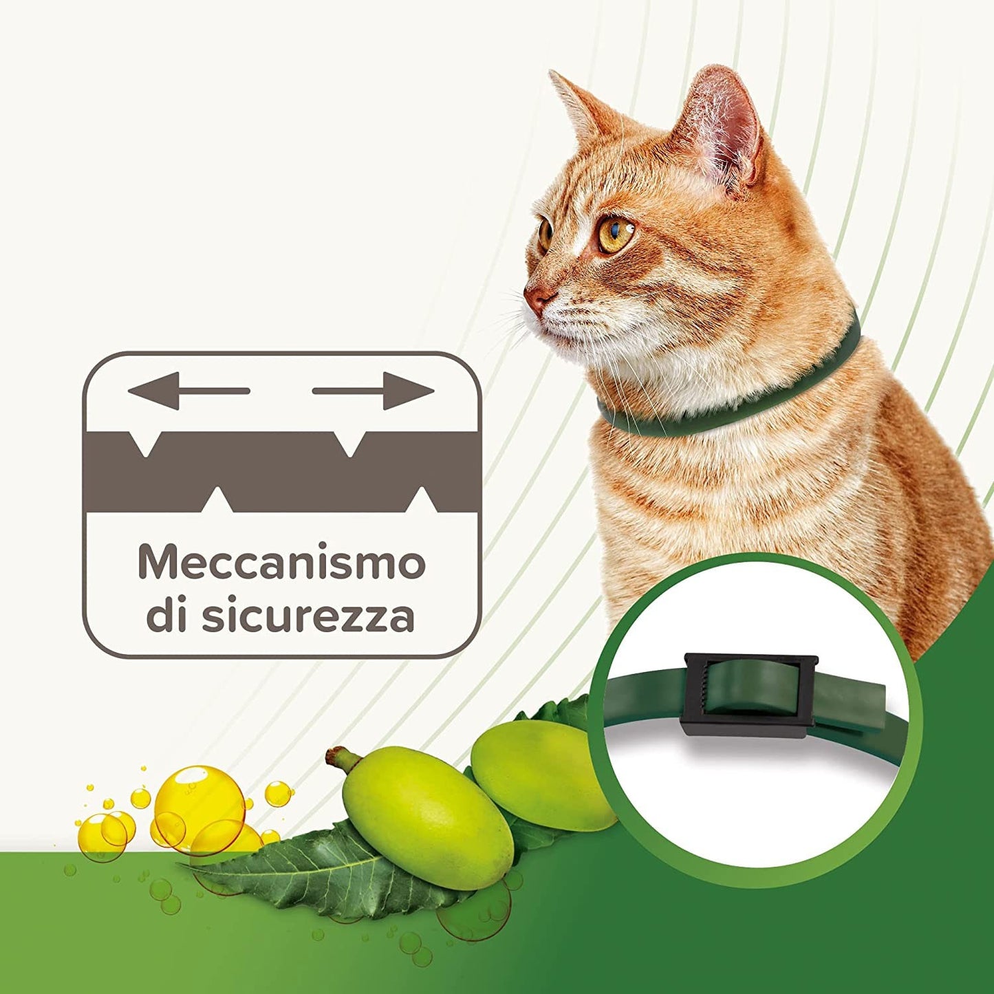 Beaphar Collare Antiparassitario Naturale all'olio di Neem per Gatti