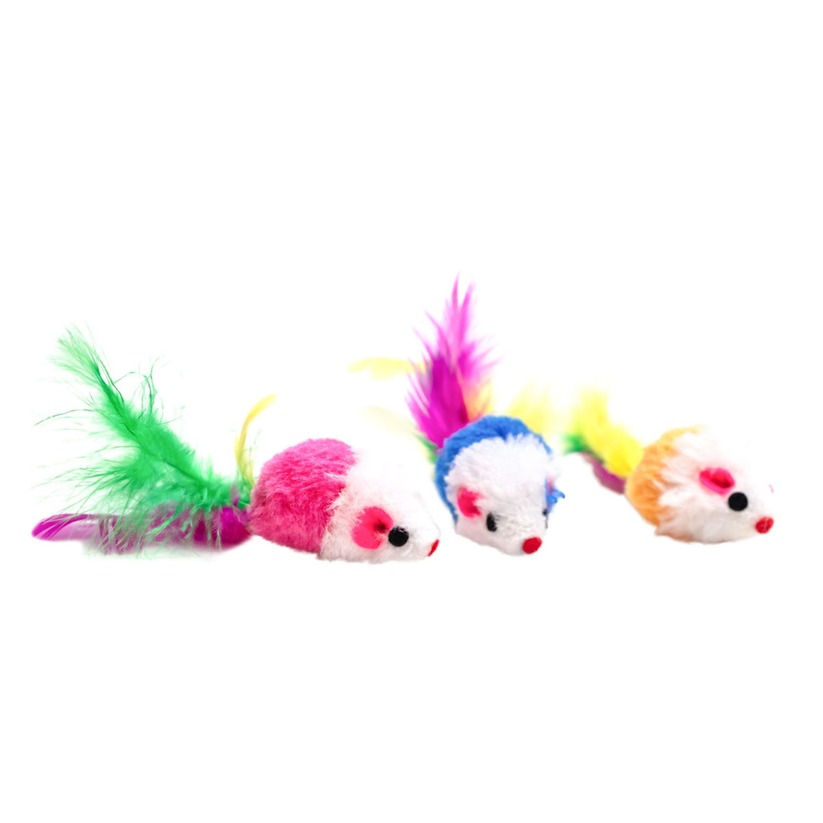 AqpetFriends Cat Toy Topolino Colorato Con Piume E Sonaglio
