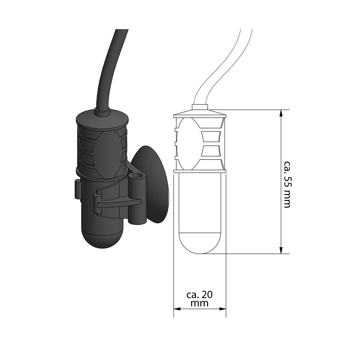 AquaMedic Micro Heater Riscaldatore Regolabile Con Connessione USB Per Piccoli Acquari