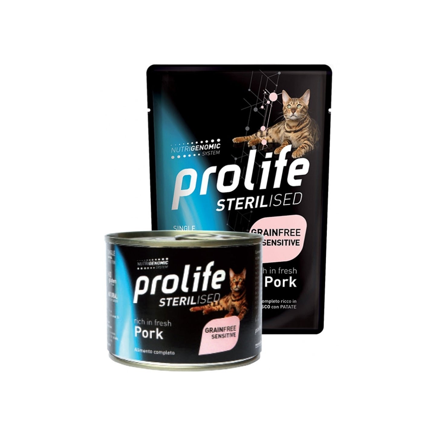 Prolife Sterilised Grain Free Adult Pork Bocconcini Di Maiale E Patate Per Gatti Adulti Sterilizzati