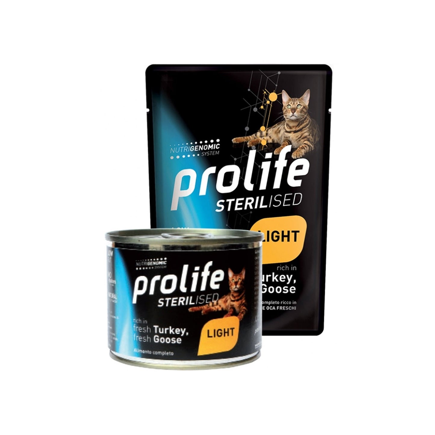 Prolife Sterilised Grain Free Adult Light Bocconcini Di Tacchino E Oca Per Gatti Adulti In Sovrappeso Sterilizzati
