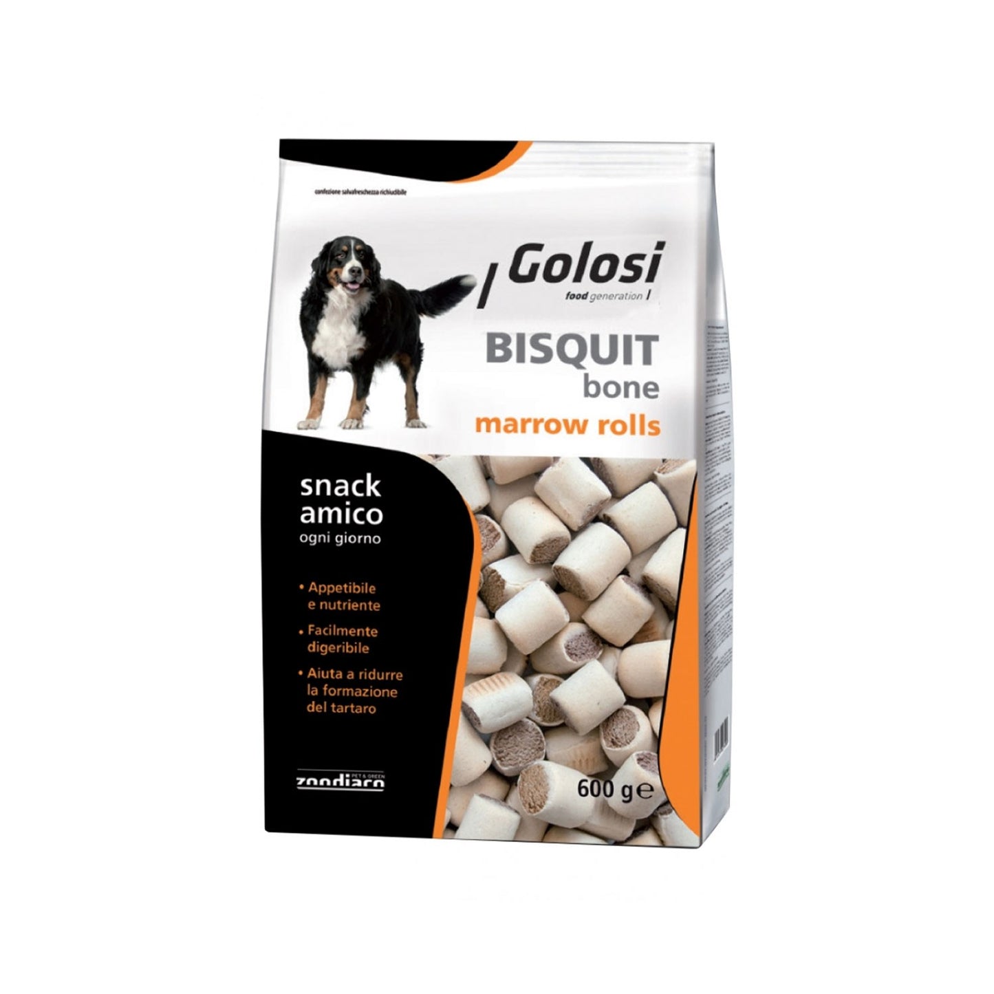 Golosi Bisquit BONE Marrow Rolls Biscotti A Forma Di Rotolino Per Cani 600g