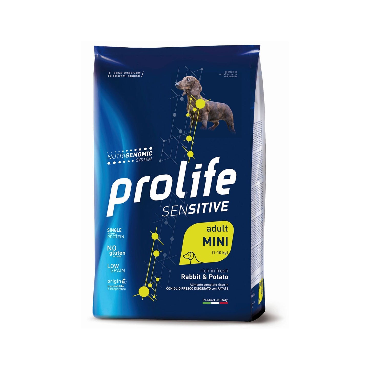 Prolife Sensitive Adult Rabbit & Potato Mini Crocchette Di Maiale E Riso Per Cani Adulti Di Taglia Piccola