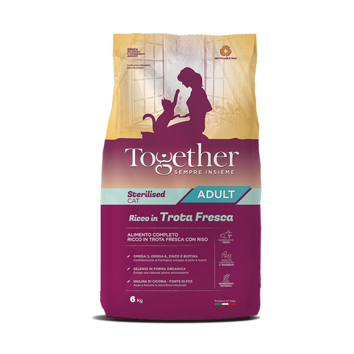 Together Cat Adult Sterilized Crocchette Alla Trota Fresca Per Gatti Adulti Sterilizzati