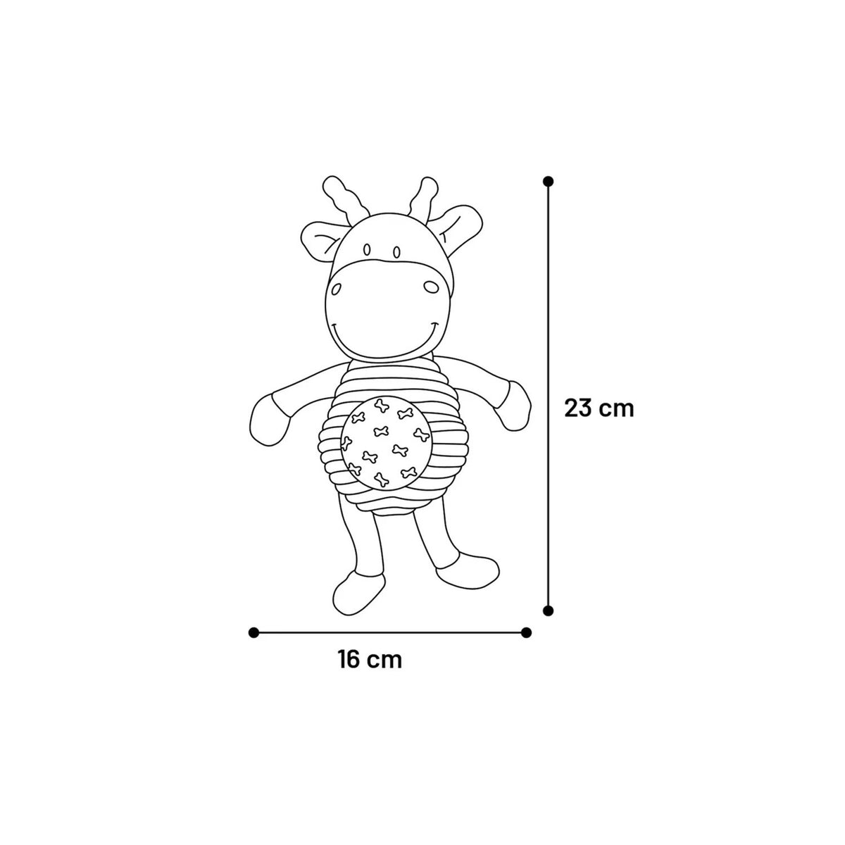 Flamingo Polly Peluche Per Cani A Forma Di Cervo Con Effetto Sonoro