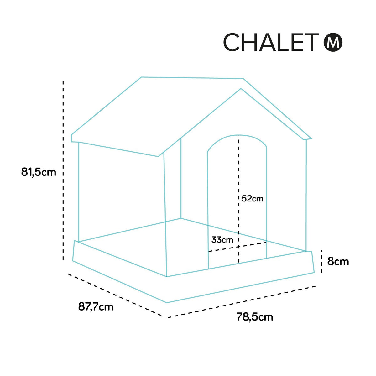 AqpetFriends Chalet Medium Cuccia In Plastica Smontabile Per Cani di Taglia Media