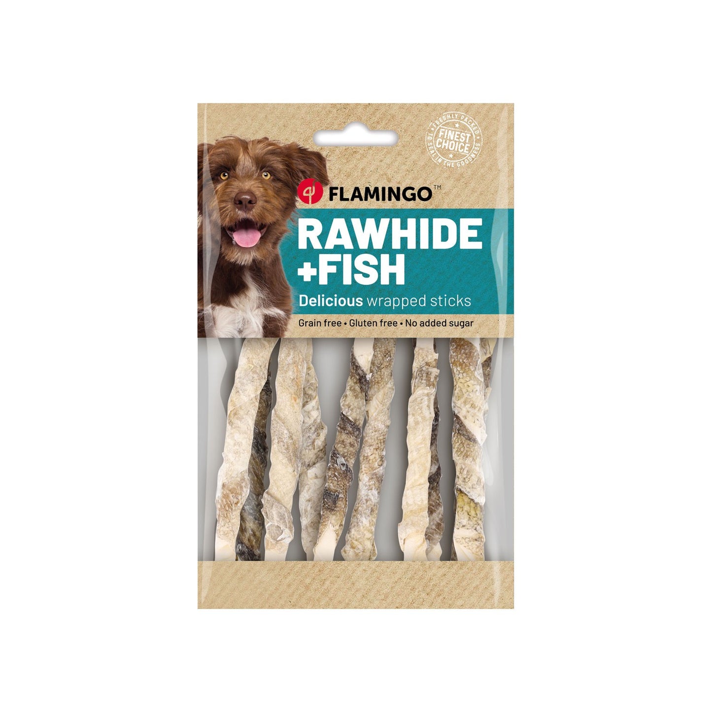 Flamingo Snacks R'Hide Bastoncini Con Pelle Di Pesce Per Cani Adulti Di Tutte Le Taglie 85gr