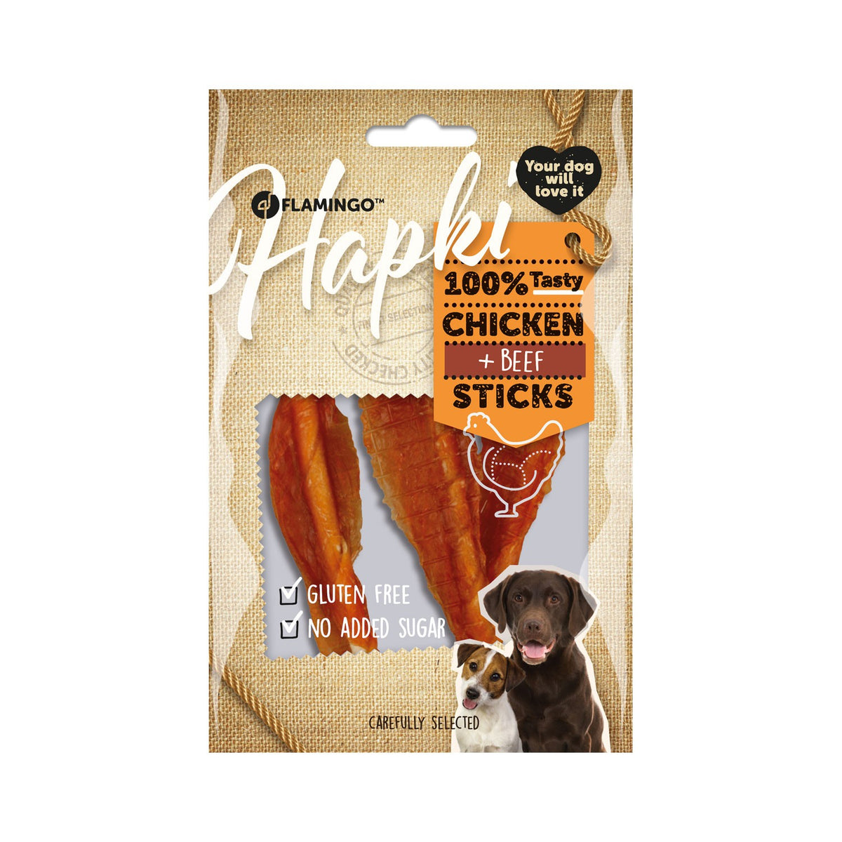 Flamingo Snacks Hapki Stecche Con Pollo Per Cani Adulti Di Tutte Le Taglie 55gr