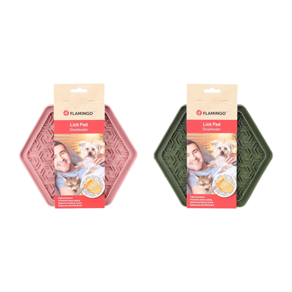 Flamingo Jelly Tappetino Da Leccare Per Cuccioli e Gattini In Silicone Antiscivolo con Colori Assortiti