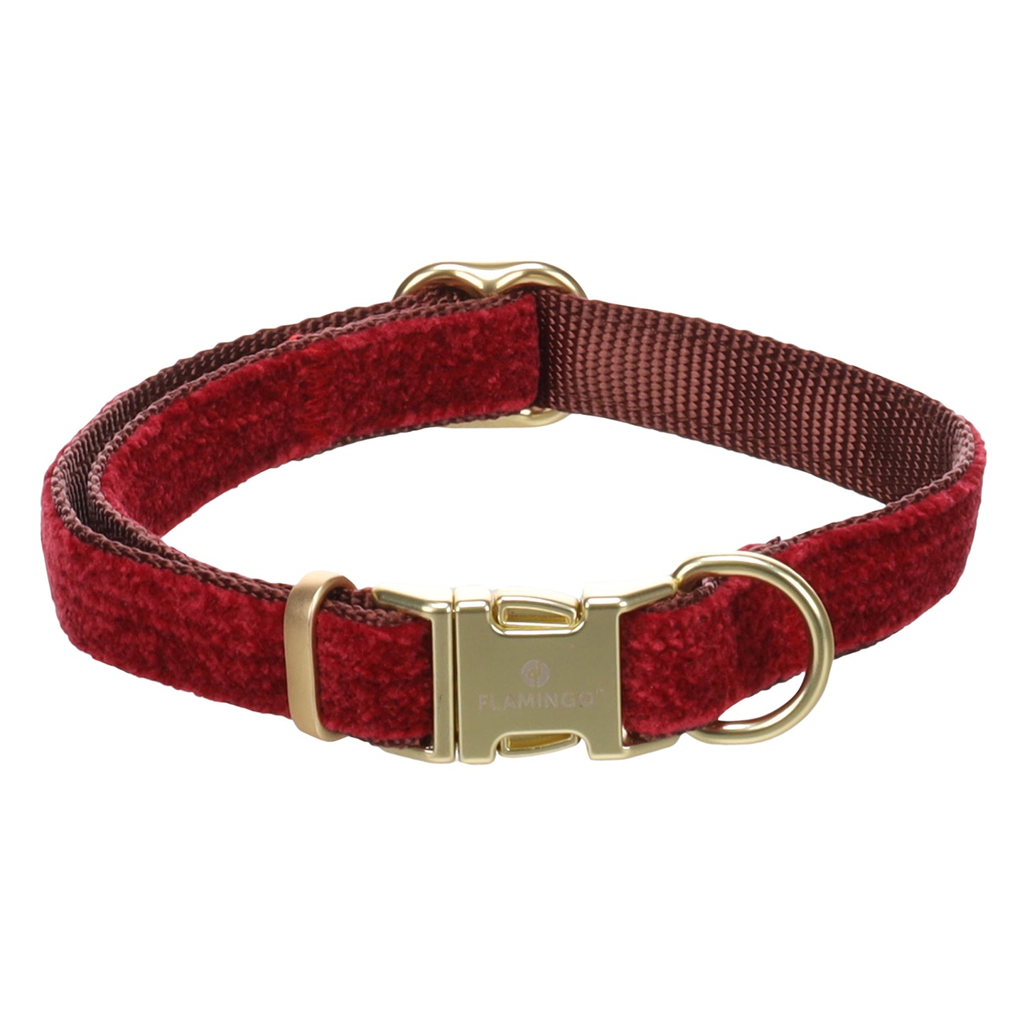Flamingo Collare per cane rosso due taglie