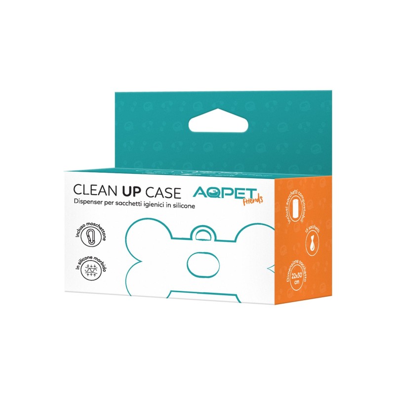 AqpetFriends CleanUp Case Dispenser Per Sacchetti Igienici In Silicone