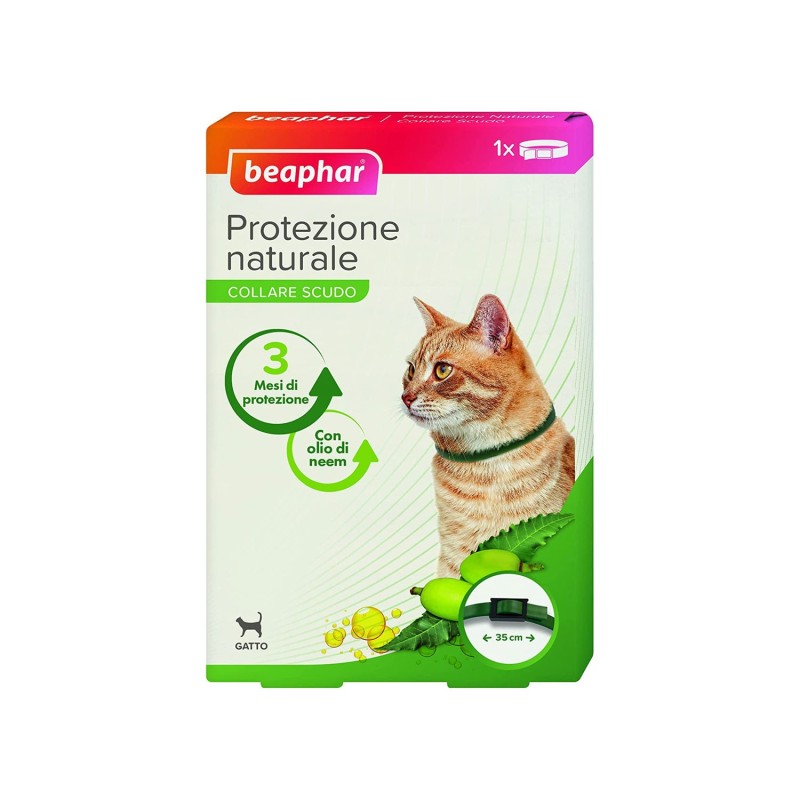 Beaphar Collare Antiparassitario Naturale all'olio di Neem per Gatti