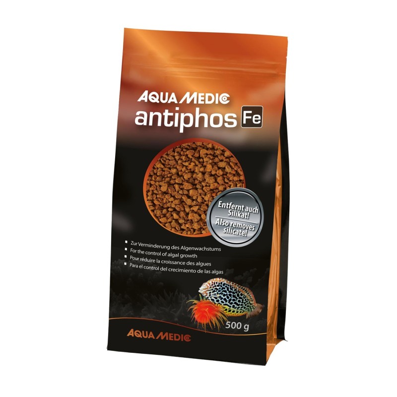 AquaMedic Antiphos Fe Materiale Filtrante Anti Fosfati E Silicati Per Acquari 500 G