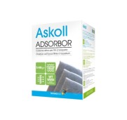 Askoll Adsorbor Carbone Attivo 3x100g Per Filtri D'acquari