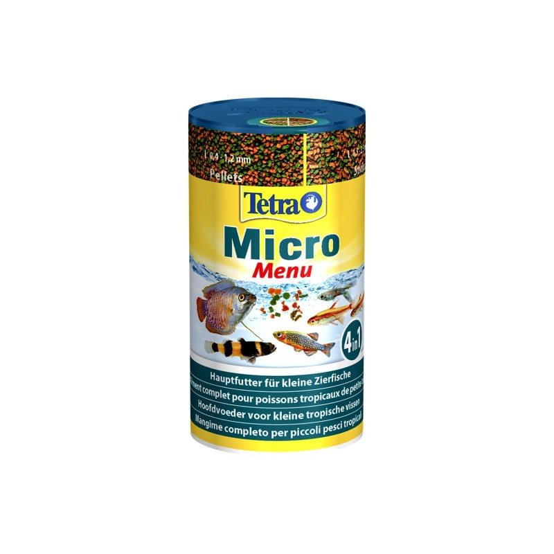 Tetra Micro Menu Mix di Mangimi per tutti i Pesci Tropicali di Piccola Taglia 100 ml