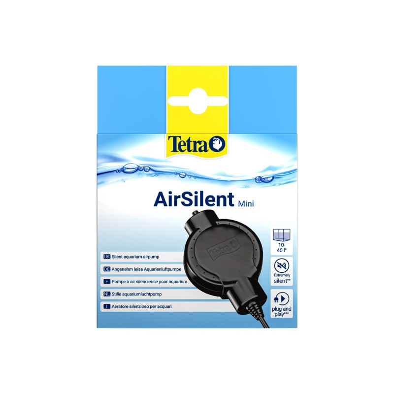 Tetra AirSilent Aeratore Piccolo e Silenziosissimo per Acquari da 10 a 80 Litri