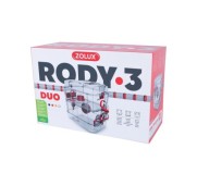 Zolux Rody3 Duo Gabbia Trasparente Per Criceti E Piccoli Roditori 41x27x40,5cm
