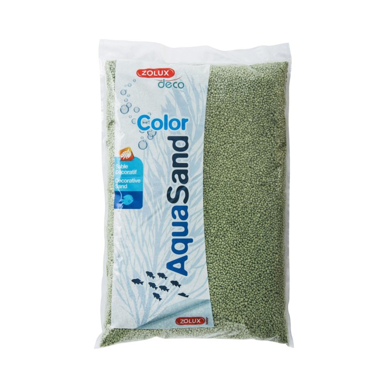 Zolux AquaSand Color Sabbia Ghiaia Colore Verde Tiglio per Acquari 5 kg