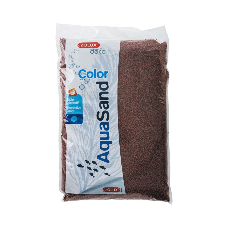 Zolux AquaSand Color Sabbia Ghiaia Colore Marrone Cacao per Acquari 5 kg