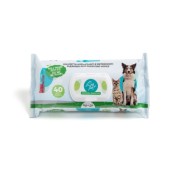LeoPet Salviettine Igienizzanti E Detergenti Per Cani E Gatti 40pz All'Aloe E Proteine Della Seta