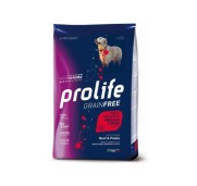 Prolife Grain Free Adult Sensitive Beef & Potato Medium/Large Crocchette Di Manzo E Patate Per Cani Adulti 10kg