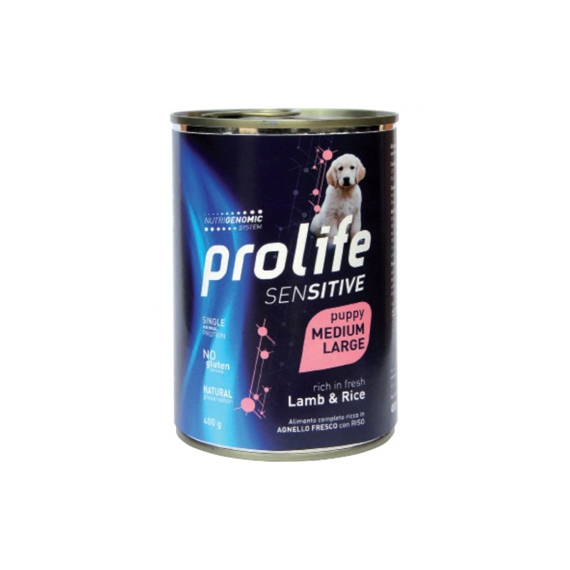 Prolife Sensitive Puppy Lamb & Rice Medium/Large Bocconcini Di Agnello E Riso Per Cuccioli Sensibili 400g