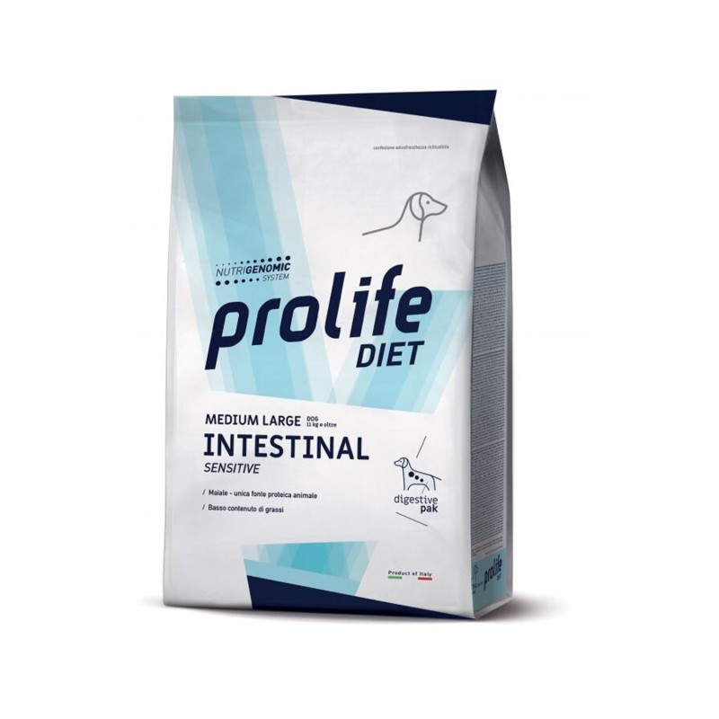 Prolife Intestinal Sensitive Medium/Large Crocchette Dietetiche Per Cani Adulti Con Problemi Intestinali 2kg