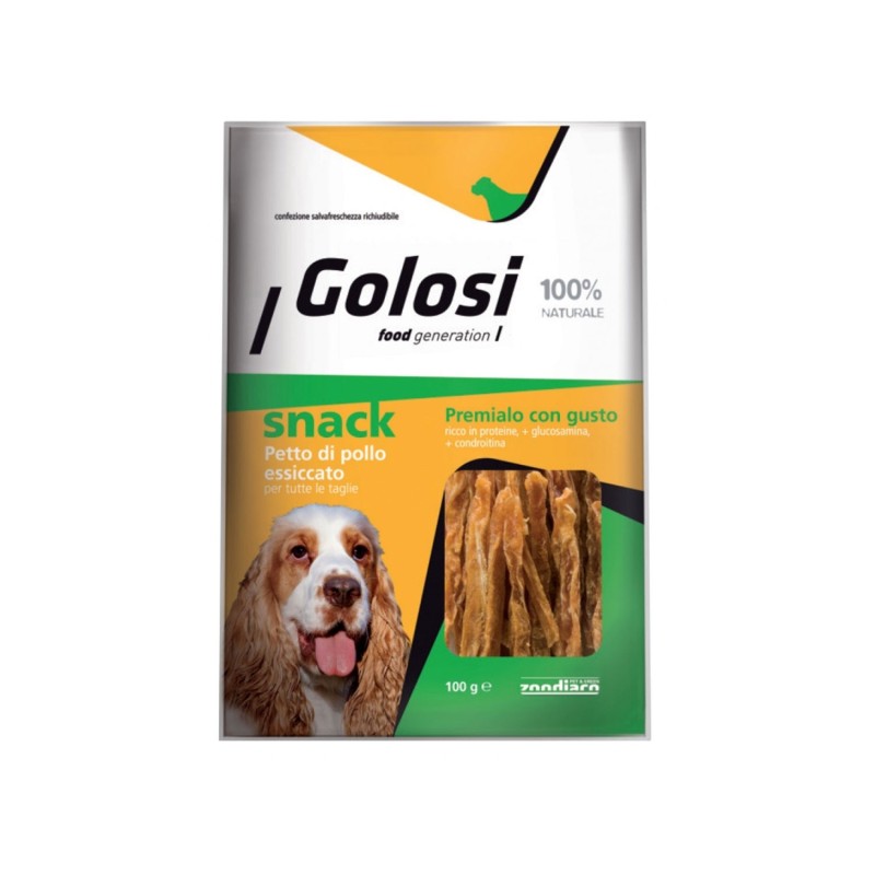 Golosi Dog Snack Di Petto Di Pollo Essiccato Con Glucosamina E Condroitina Per Cani Di Tutte Le Taglie 100g