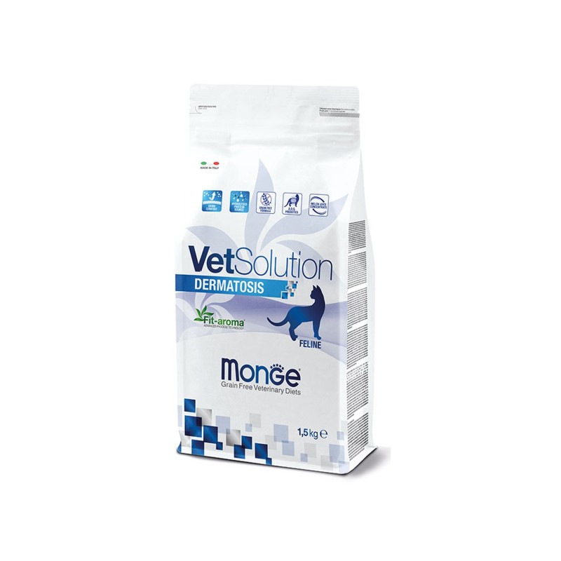 Monge VetSolution Dermatosis Feline Alimento Dietetico Per Gatti Con Dermatosi 1,5 kg