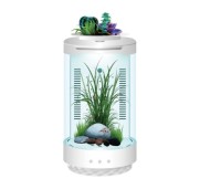 Aqpet Fish Tank Acquario Completo Cilindrico Da Arredo