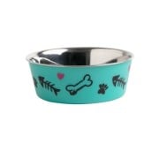 AqpetFriends Ciotola In Acciaio Inox Con Decorazioni Assortita