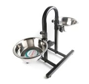 AqpetFriends Upper Pro Doppia Ciotola In Acciaio Inox Con Supporto Regolabile Ad U