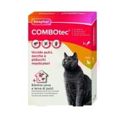 Beaphar COMBOtec Gatto Antiparassitario per la rimozione di pulci zecche e pidocchi