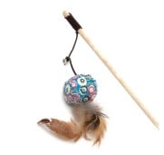 AqpetFriends Cat Toy Bastoncino Con Animali Di Stoffa E Piume