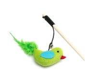 AqpetFriends Cat Toy Bastoncino Con Pappagallo Di Stoffa E Campanella