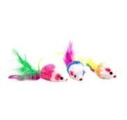 AqpetFriends Cat Toy Topolino Colorato Con Piume E Sonaglio