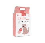 AqpetFriends Catty Green Lettiera Naturale per Gatti Alla Soia Fragranza Alla Pesca 6 L