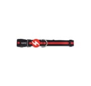 Dashi Stripes3 Rosso/Nero Collare per Cani