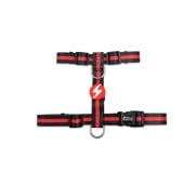 Dashi Stripes3 Rosso/Nero Pettorina ad H per Cani