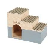 Zolux Home Color Casetta in Legno Tetto a Scala Grigia Large per Piccoli Roditori