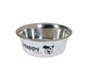 Zolux Ciotola Happy Bianca in Acciaio Inox Cibo Acqua per Cani