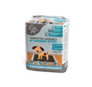 LeoPet Tappetino Multiuso Ai Carboni Attivi Super Assorbente Per Cani Con Strip Adesivo 60x60 50pz