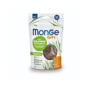 Monge Gift Hairball Cat Snack con Salmone ed Erba Gatta Filled and Crunchy Per Gatti 60gr