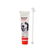 Flamingo Dental Clean Dentifricio Alla Menta Con Spazzolino A Setole Morbide Per Cani