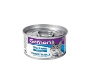 Gemon Sterilised Mousse Tuna & Pork Alimento Umido Completo Con Tonno e Maiale Per Gatti Adulti Sterilizzati 85gr