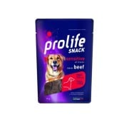 Prolife Snack Sensitive Grain Free Beef Alimento Complementare Ricco In Manzo Per Cani Adulti Di Tutte Le Taglie 90gr