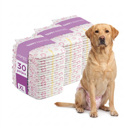 AqpetFriends Nappy Panties Pannolini Assorbenti a Mutandina per Cani 30 pz