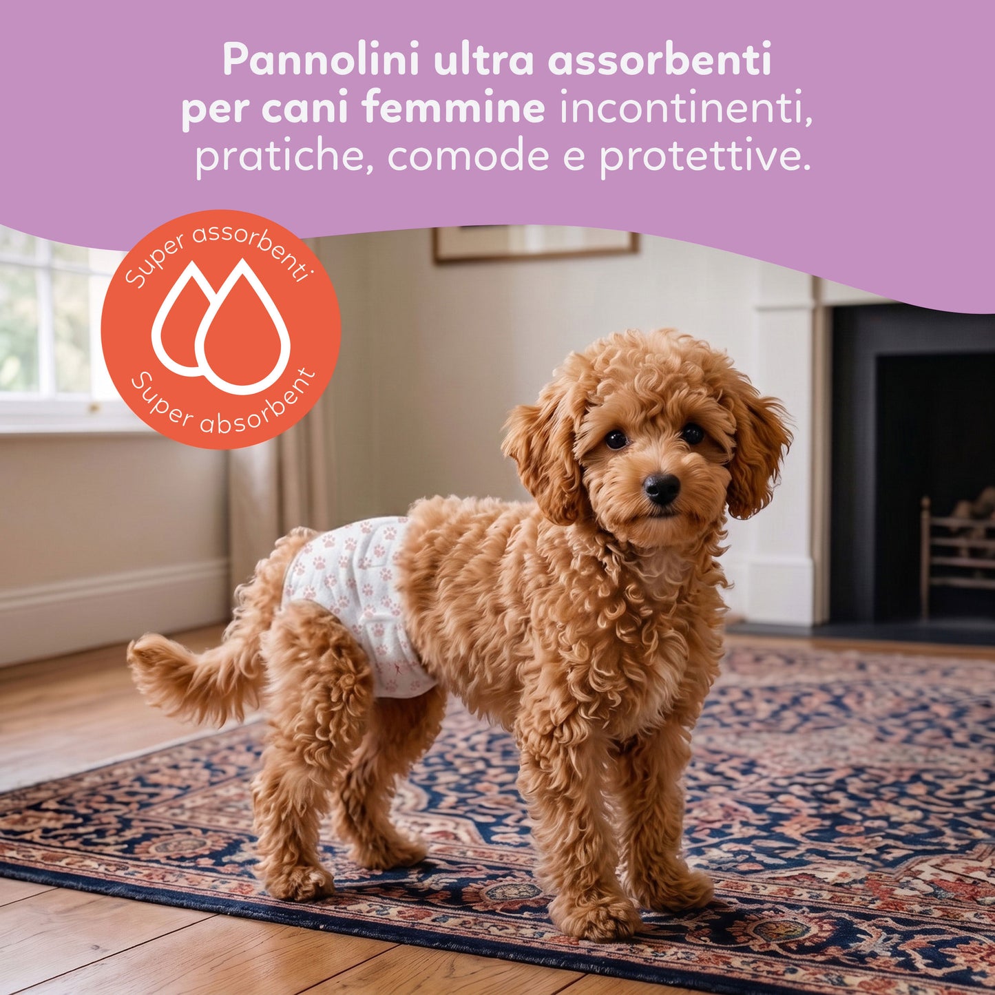 AqpetFriends Nappy Panties Pannolini Assorbenti a Mutandina per Cani 30 pz