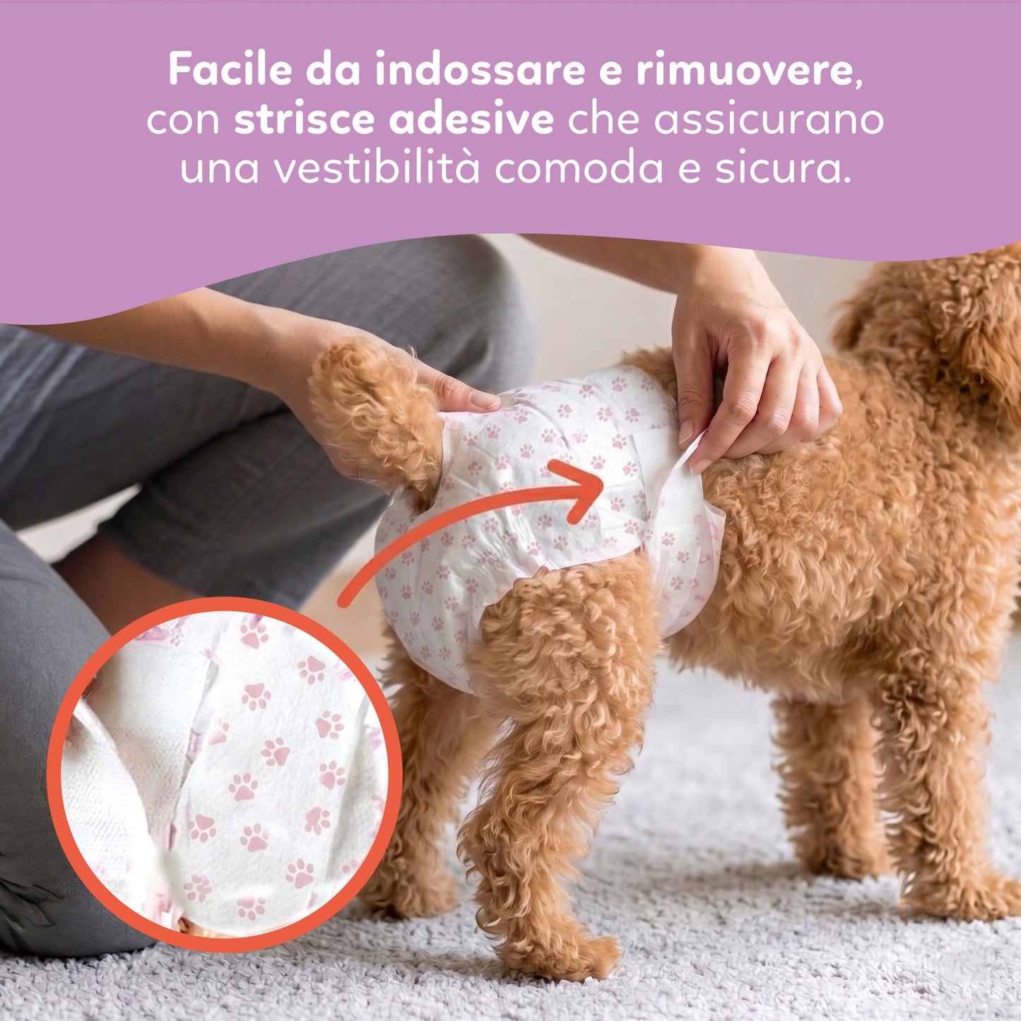 AqpetFriends Nappy Panties Pannolini Assorbenti a Mutandina per Cani 30 pz