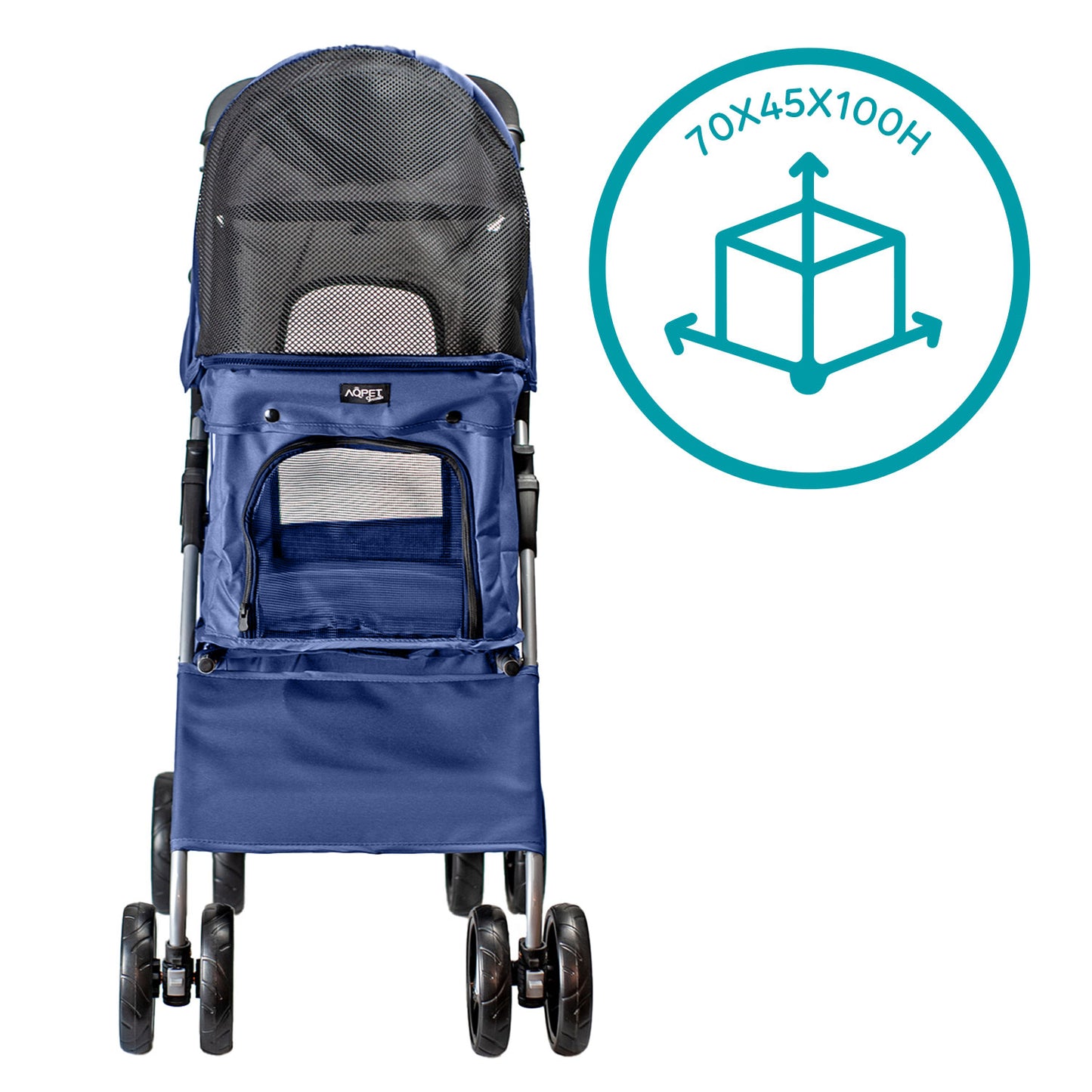 AqpetFriends PetBuggy Passeggino Comodo e Pratico Per Cani Di Taglia Medio/Piccola
